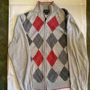 Brooks Brothers Men's Supima Cotton Argyle Zip-up Sweater
